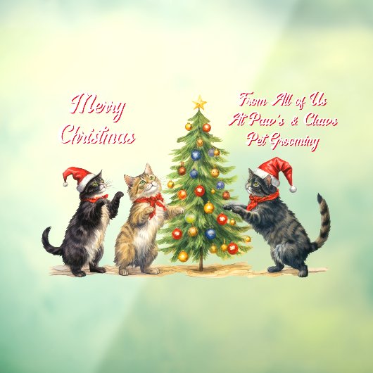 カスタマイズクリスマスのまわりにツリー ウィンドウサイン (シート3)