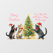 カスタマイズクリスマスのまわりにツリー ウィンドウサイン (シート)