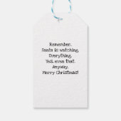 カスタマイズクリスマス宇宙飛行士 ギフトタグ (裏面)