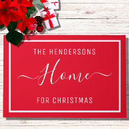 カスタマイズクリスマス赤 ドアマット