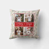 カスタマイズクリスマス4フォトコラージュ クッション (裏面)