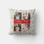 カスタマイズクリスマス4フォトコラージュ クッション (正面)