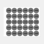 カスタマイズクール可能な名前とモノグラムの衣類 ラベル (シート)