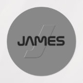 カスタマイズクール可能な名前とモノグラムの衣類 ラベル (デザイン2)