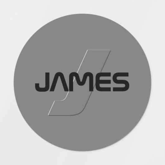 カスタマイズクール可能な名前とモノグラムの衣類 ラベル (デザイン1)