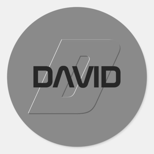 カスタマイズクール可能な名前とモノグラム ラウンドシール (正面)