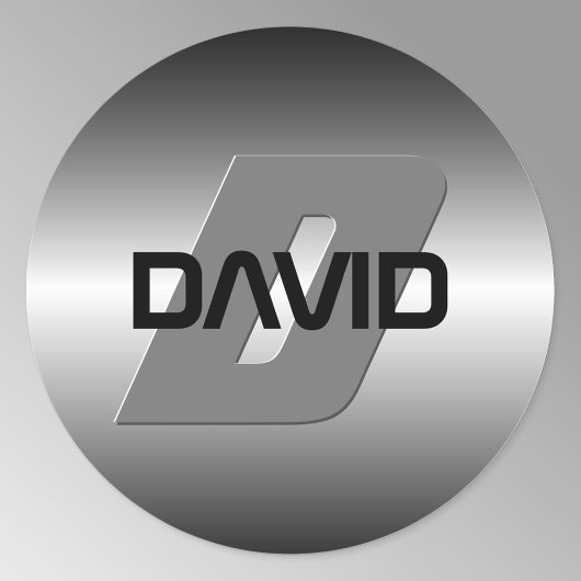 カスタマイズクール可能な名前とモノグラム ラウンドシール