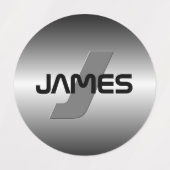 カスタマイズクール可能な名前とモノグラム ラベル (デザイン2)