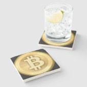 カスタマイズクールBitcoin ストーンコースター (横)