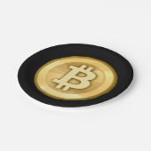カスタマイズクールBitcoin ペーパープレート (アングル)