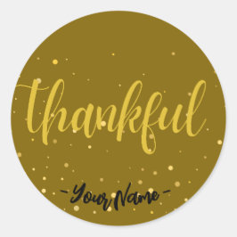 カスタマイズグラマラス金ゴールド水玉模様感謝性ステッカー ラウンドシール