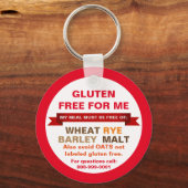 カスタマイズグルテンフリー食品ガイド医療情報 キーホルダー (正面)