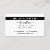 カスタマイズグルメドッグベーカリー 名刺 (裏面)