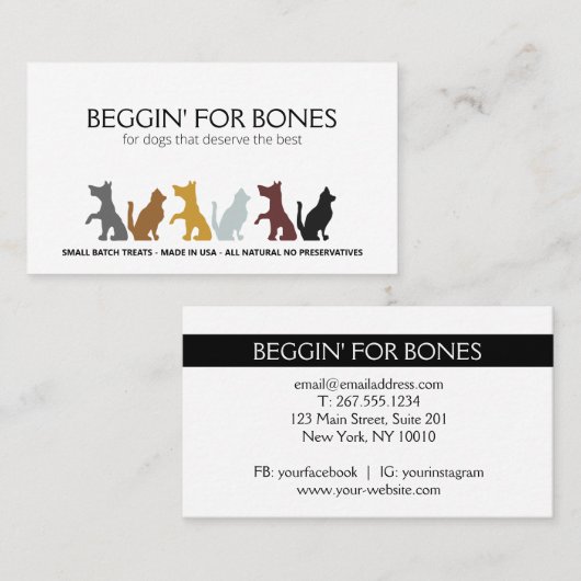 カスタマイズグルメドッグベーカリー 名刺 (正面/裏面)
