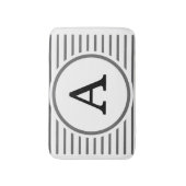 カスタマイズグレー白ストライプ色パターン バスマット (正面縦)