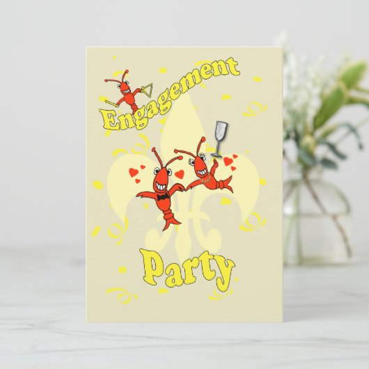 カスタマイズケージャンのCrawfishの婚約パーティ 招待状 (スタンド正面)