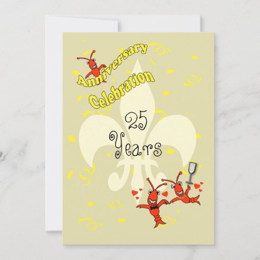 カスタマイズケージャンクロフィッシュ記念日パーティー 招待状 (正面)