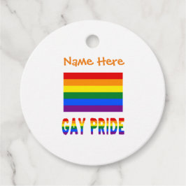 カスタマイズゲイ・プライド LGBTQ ツーサイド フェイバータグ