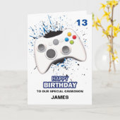カスタマイズゲームコントローラーの誕生日カード カード (黄色い花)