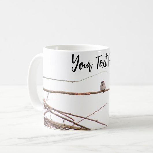 カスタマイズコンテンポラリー可能な白鳥写真 コーヒーマグカップ (正面左)