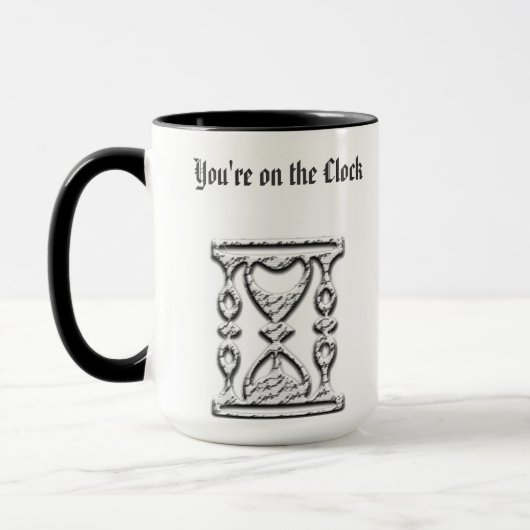 カスタマイズコーヒー・マグの砂時計最低無し マグカップ (左)