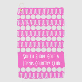 カスタマイズゴルフボール&ティーズ熱ピンクゴルフタオル ゴルフタオル