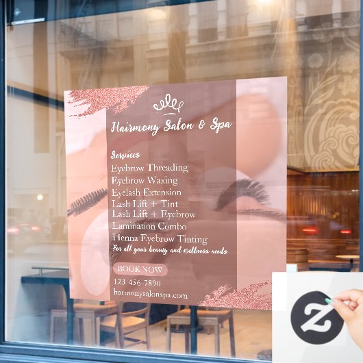 カスタマイズサロンスパまつげサービス ウィンドウサイン (カフェ窓)