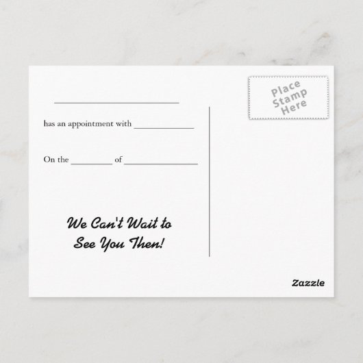 カスタマイズサロンテンプレート ポストカード (裏面)