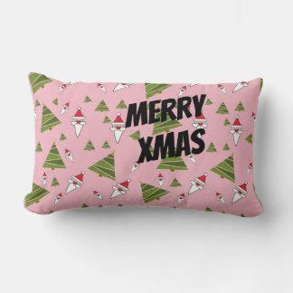 カスタマイズサンタクリスマスツリー ランバークッション