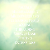 カスタマイズサービス一覧の基本美しいサロンスパ ウィンドウサイン (シート3)