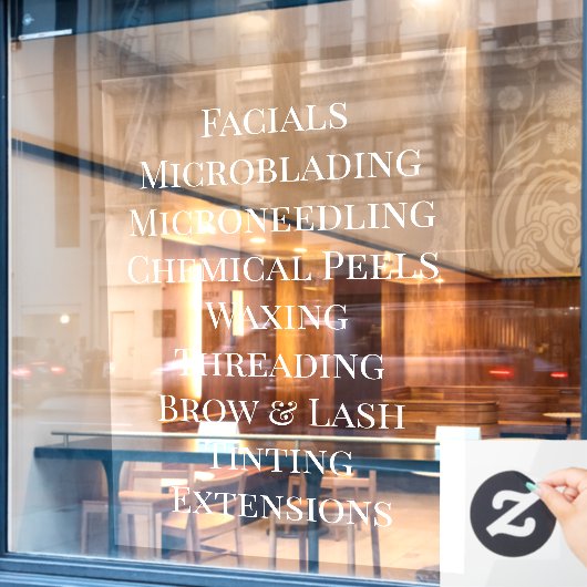 カスタマイズサービス一覧の基本美しいサロンスパ ウィンドウサイン (カフェ窓)