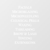 カスタマイズサービス一覧の基本美しいサロンスパ ウィンドウサイン (シート)