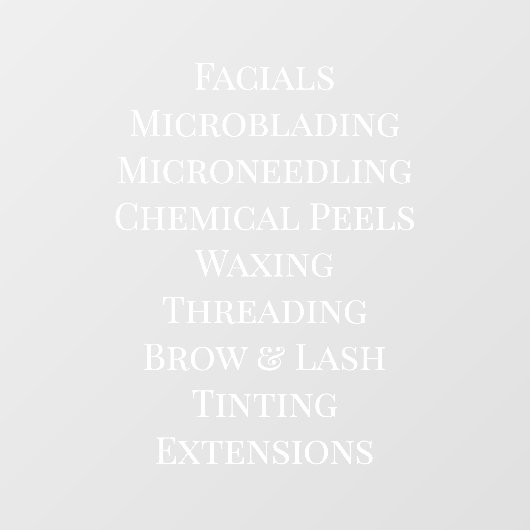 カスタマイズサービス一覧の基本美しいサロンスパ ウィンドウサイン (シート)