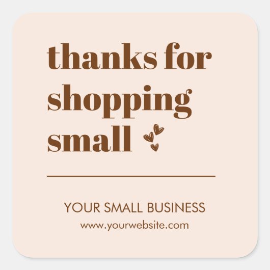 カスタマイズショッピングSmall Business スクエアシール (正面)