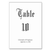 カスタマイズシンプルクラシックスタイル座席 テーブルナンバー (正面)