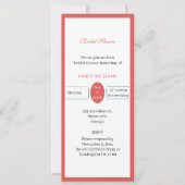 カスタマイズシンプルブライダルシャワー 招待状 (正面)