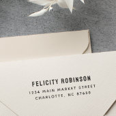 カスタマイズシンプルモダン差出人住所 ラバースタンプ