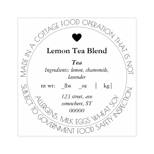 カスタマイズシンプル可能なコテージ法フードゴムスタンプ ラバースタンプ (インプリント)