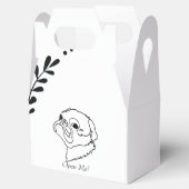 カスタマイズシンプル可能なスケッチラインアートパグ フェイバーボックス (オープン)