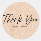 カスタマイズシンプル可能なステッカー || Business Essentials ラウンドシール (正面)