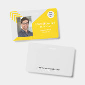 カスタマイズシンプル可能なデザインビジネスIDバッジ バッジ (正面&裏面)