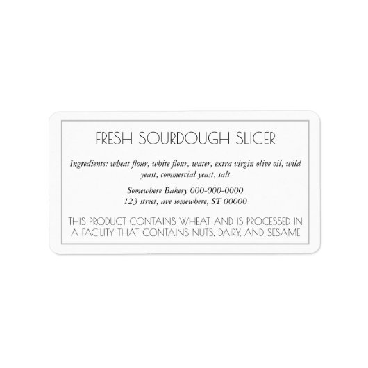 カスタマイズシンプル可能なベーキングラベル ラベル (正面)