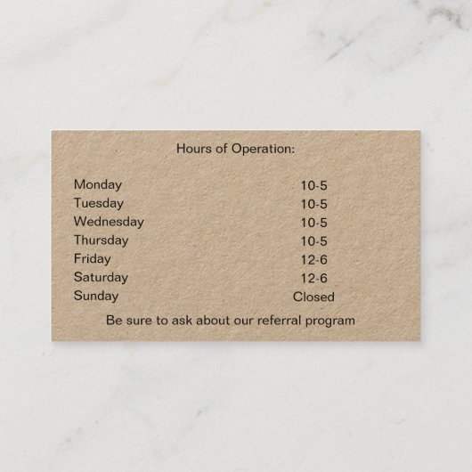 カスタマイズシンプル可能な名刺 名刺 (裏面)