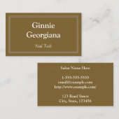 カスタマイズシンプル可能な爪、 ネイル技術 名刺 (正面/裏面)