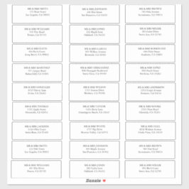 カスタマイズシンプル可能な結婚Guest住所 シール