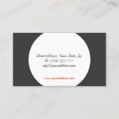 カスタマイズシンプル可能な美容師ボールグレーカード 名刺 (裏面)