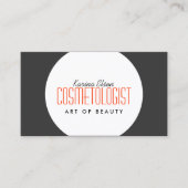 カスタマイズシンプル可能な美容師ボールグレーカード 名刺 (正面)