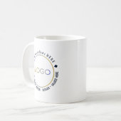 カスタマイズシンプル名企業のとロゴ コーヒーマグカップ (正面左)