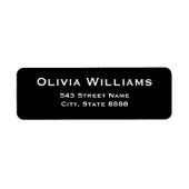 カスタマイズシンプル文字イン黒エレガント値 ラベル (正面)