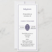 カスタマイズシンプル紫色の赤ちゃん 招待状 (正面)